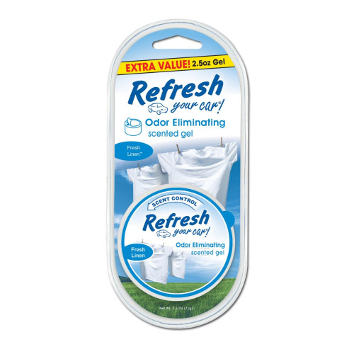 Refresh Car Air Freshener Fresh Linen Scent Gel