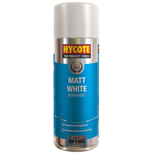 Hycote Matt White Spray Paint 400mL